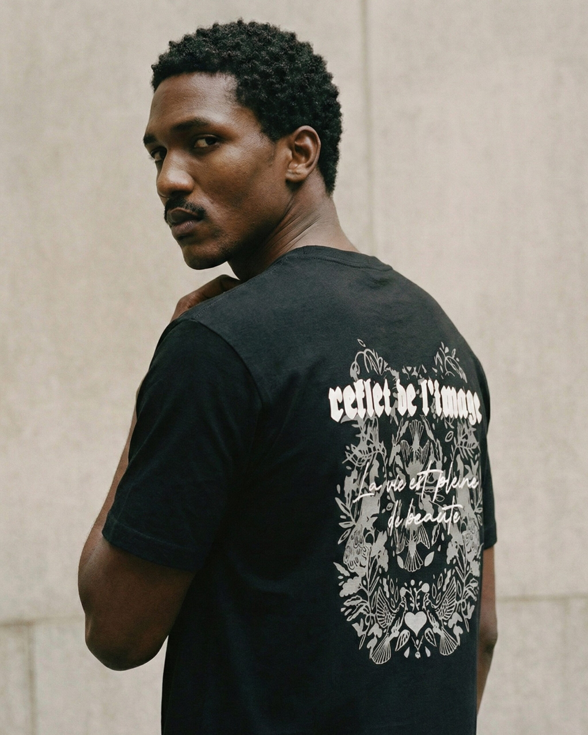 Reflect The Image Black Tee – Graphic Print T-Shirt - Image 5