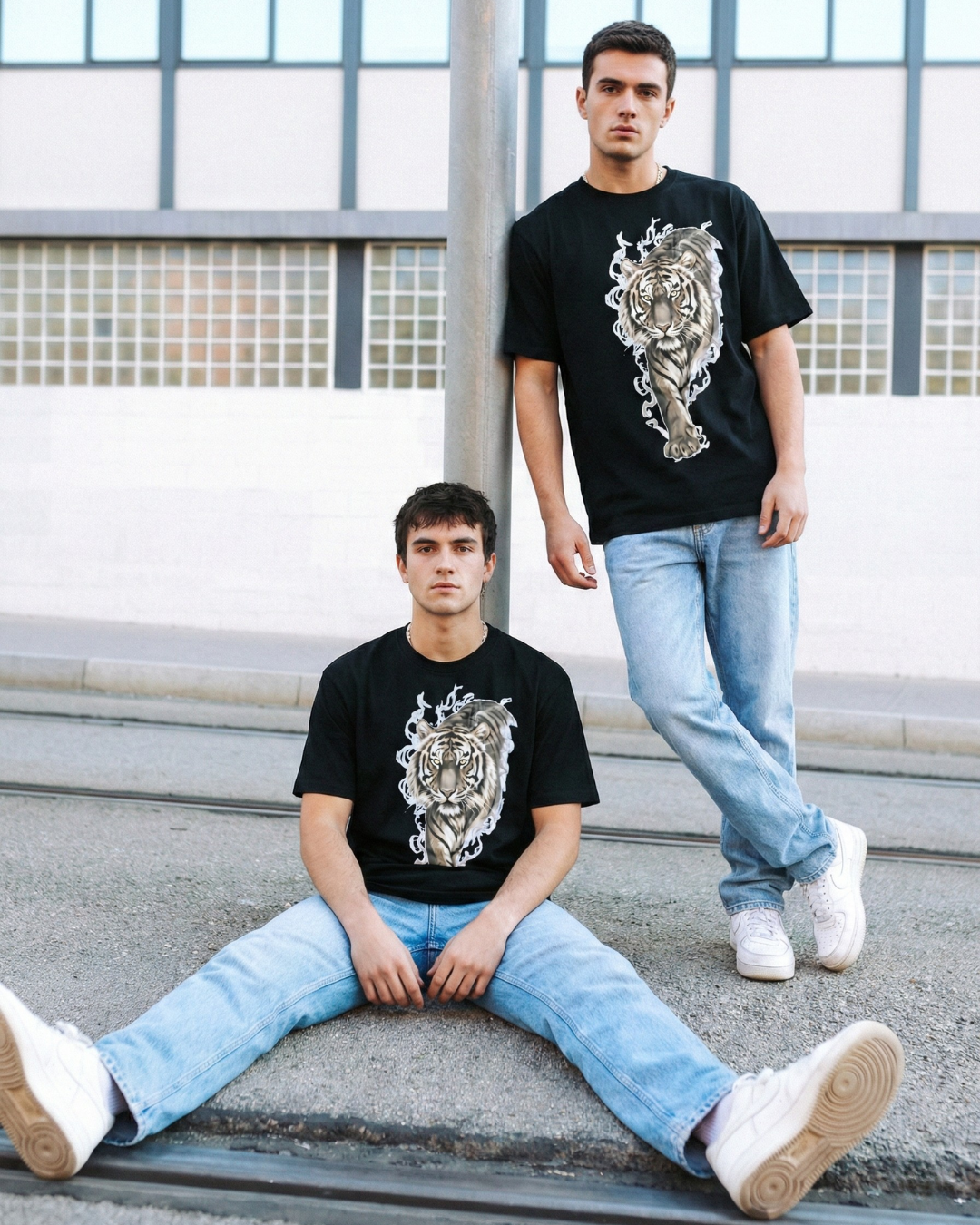 Men Tiger Print T- shirt - Image 5