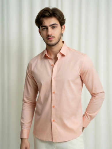 Elegant pink full sleeve shirt for men