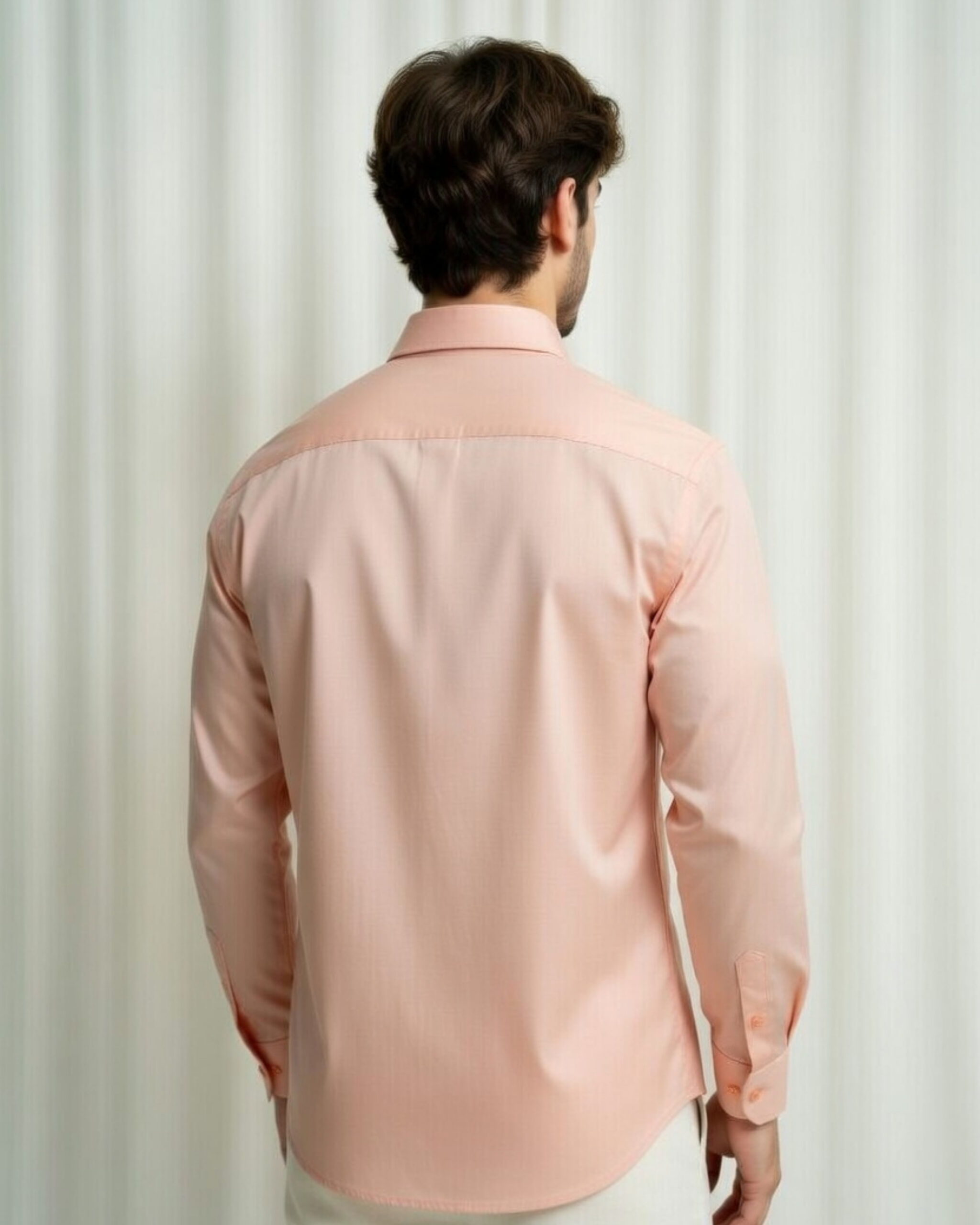 Elegant Pink Full Sleeve Shirt for Men – Stylish Casual & Office Wear Shirt - Image 4