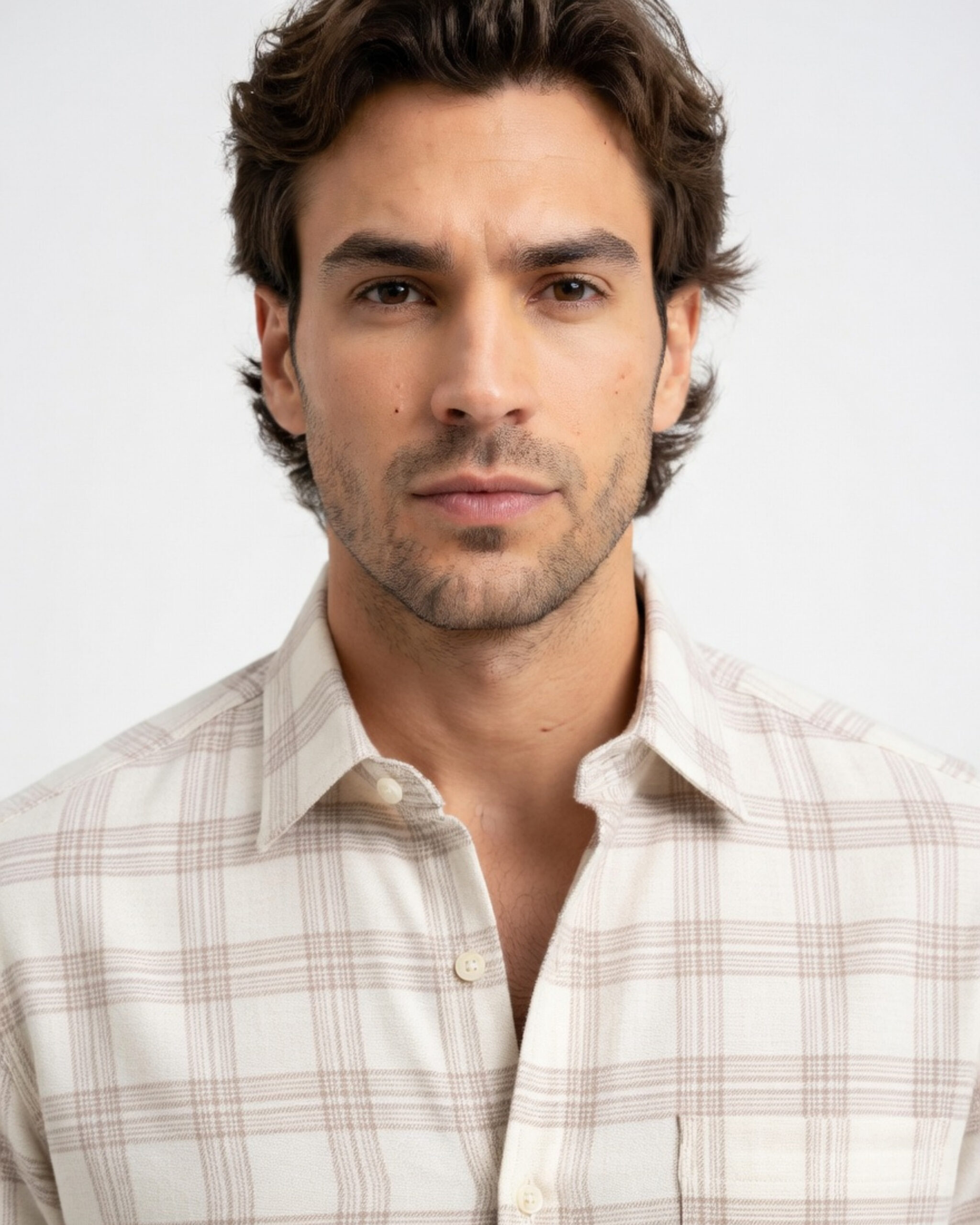 White Pink Check Shirt for Men – Classic Checked Casual Shirt - Image 5